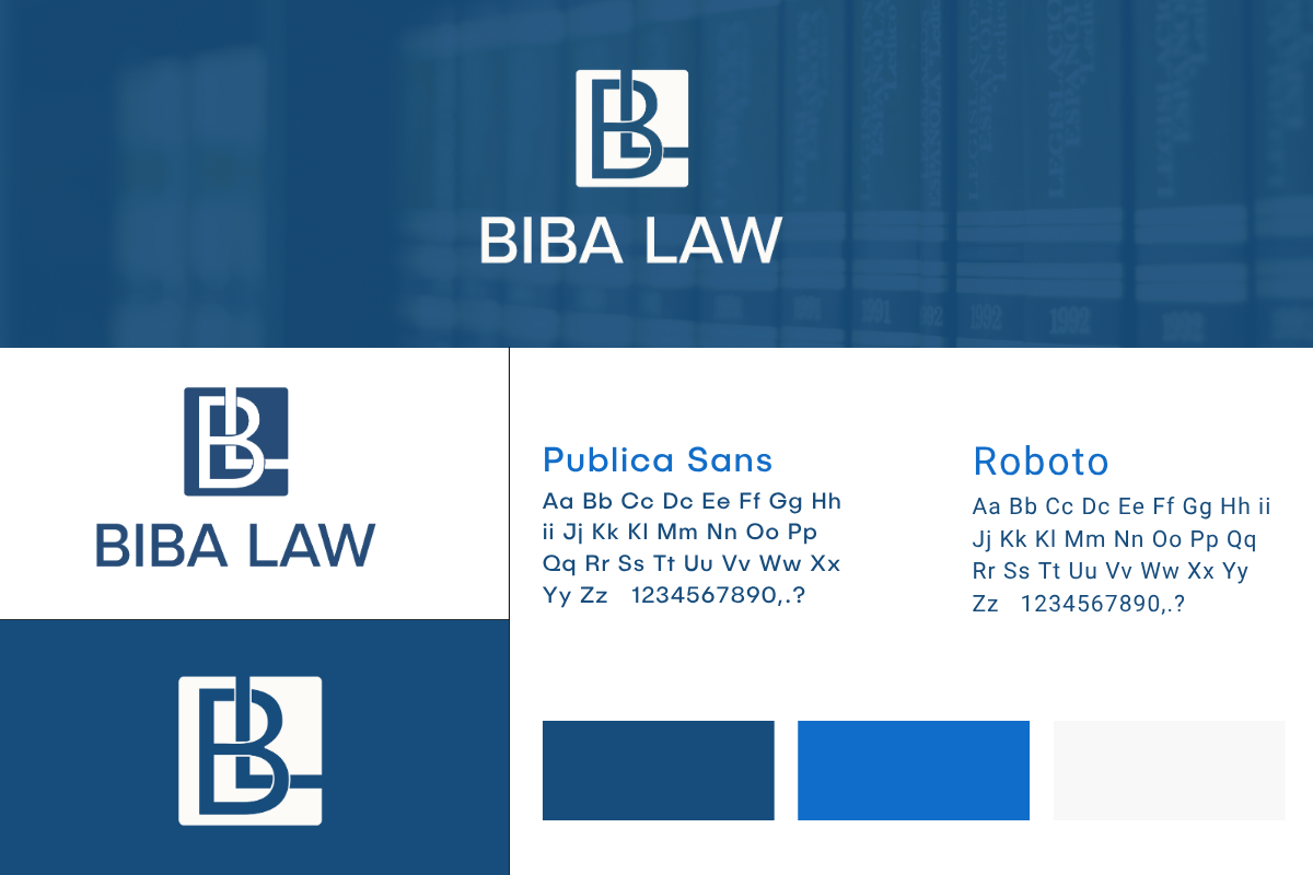 BiBa Law Brand board