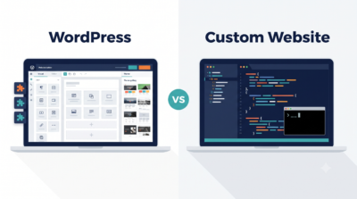 wordpress vs custom website